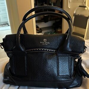 kate spade Black Pebbled Leather Satchel